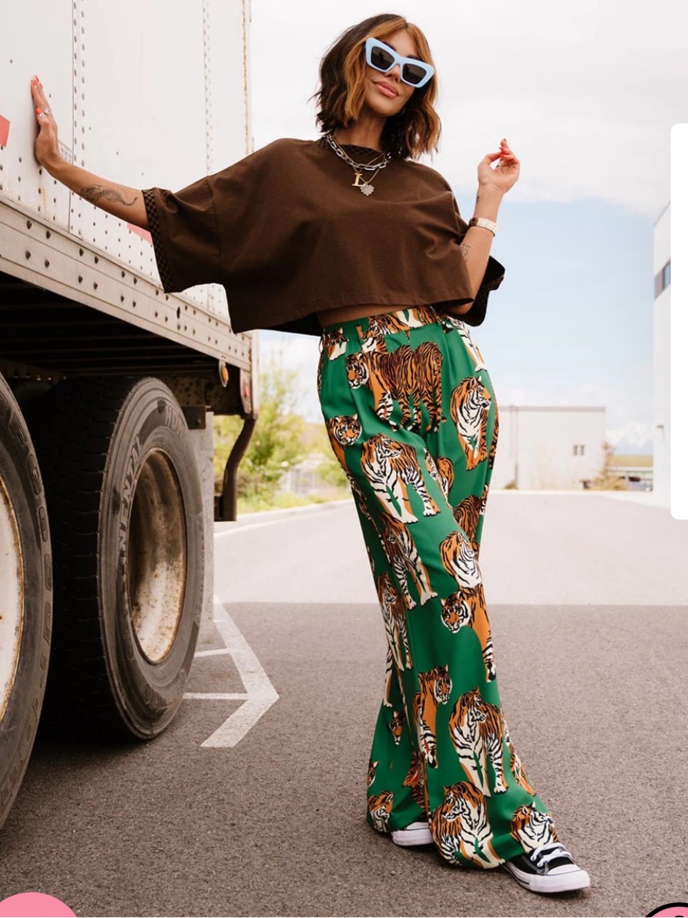 Dressed in LALA Never Taking These Off Trousers Green Tiger Tales